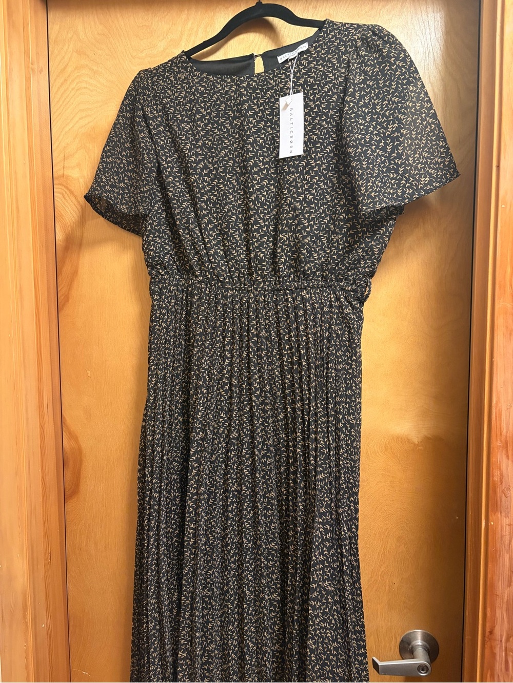 Baltic Born Black Floral Maxi Dress with Subtle Cream Print